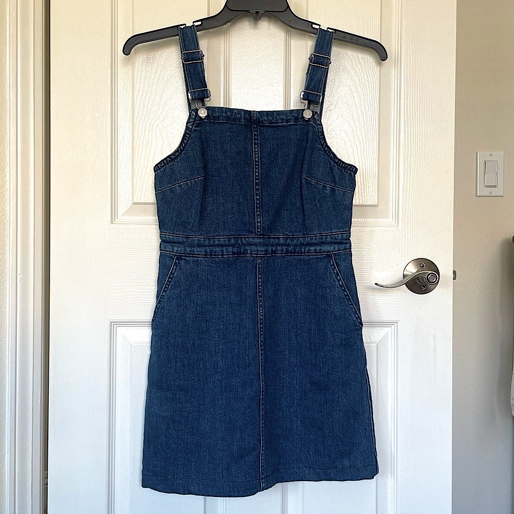 Denim Overall Dress - Picture 3 of 7